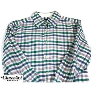 Charles Tyrwhitt Shirt Mens Plaid Weekend Long Sleeves Extra Slim Fit Sz Small
